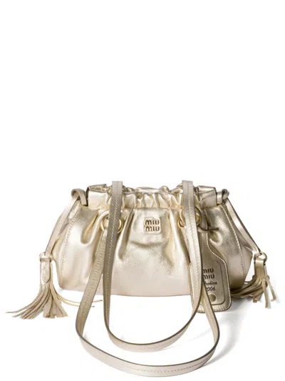 Miu Miu Joie Mini Bag In Gold