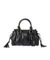 Miu Miu Women's Joie Leather Bag In Black