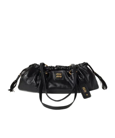 MIU MIU MIU MIU JOIE LOGO PLAQUE SHOULDER BAG