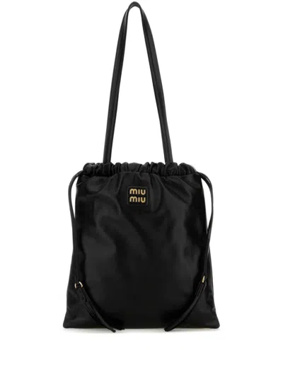 Miu Miu Joie Shoulder Bag In Black