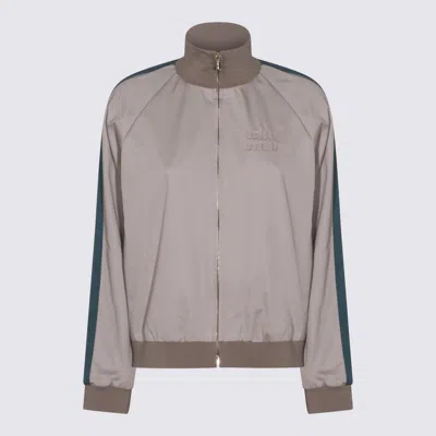 Miu Miu Kaki And Green Cotton Casual Jacket In Brown