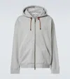 MIU MIU LOGO MELANGE COTTON HOODIE