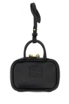 Miu Miu Micro Beau Leather Top Handle Bag Charm In Black