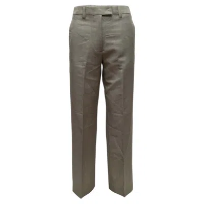 Pre-owned Miu Miu Khaki  Mohair & Virgin Wool-blend Trousers Size It 36 In Gray