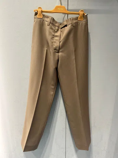 Miu Miu Kid Mohair Pants In Brown