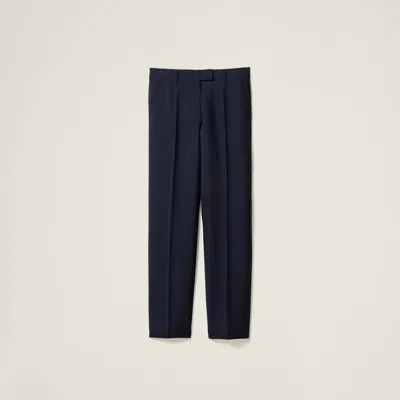 Miu Miu Kid Mohair Pants In Navy