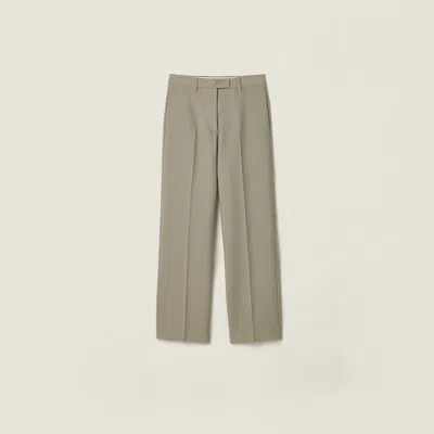 Miu Miu Kid Mohair Pants In Green