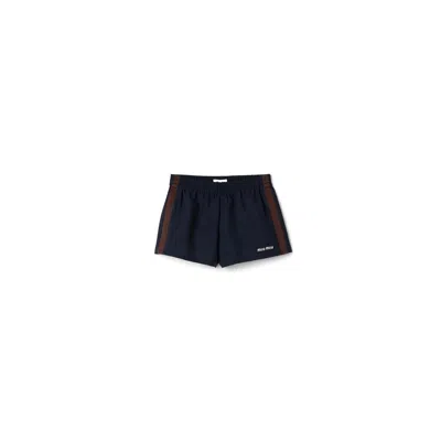 Miu Miu Kid Mohair Shorts In Black