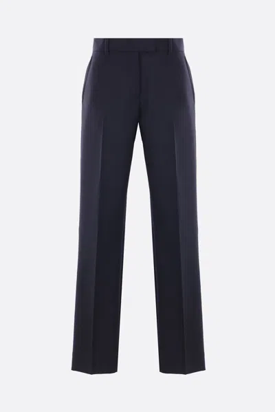 Miu Miu Kid Mohair Trousers In Blue