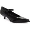 Miu Miu 35 Mary-jane Pumps In Brushed Leather In Black