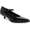 Miu Miu Decollete Leather Ankle-strap Pumps In Black