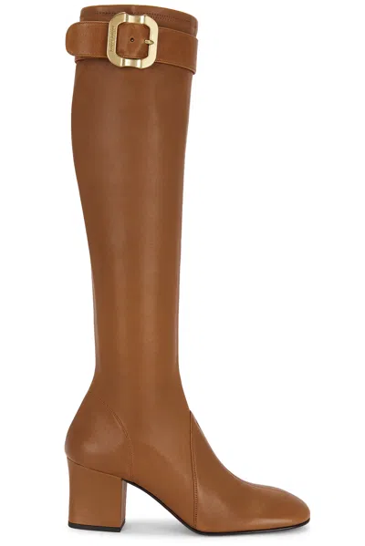 Miu Miu Knee High Boot In Brown