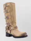 Miu Miu Suede Boots With Laterali Straps