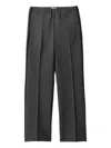Miu Miu Knit Trousers With Side Stripe Detail In Black