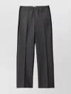 Miu Miu Knit Trousers With Side Stripe Detail In Gray