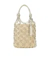 Miu Miu Woven Bucket Bag In Nude