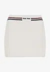 Miu Miu Cotton Mini Skirt Crochet Effect