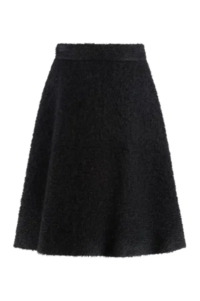Miu Miu Knitted Skirt In Black