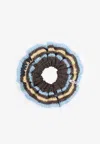 Miu Miu Textured Circular Hat With Multicolor Stripes