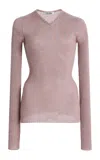 Miu Miu Knitted Top In Pink