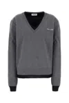Miu Miu Grey Cashmere Pullover In Gray