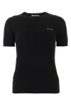 Miu Miu Wool Knit Top In Black