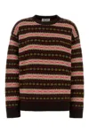 Miu Miu Embroidered Wool Oversize Sweater In Multi