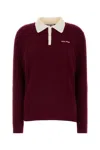 Miu Miu Rib Cashmere Sweater In Red