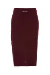 Miu Miu Burgundy Viscose Blend Skirt In Red