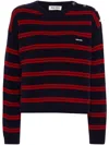 Miu Miu Gestreifter Strickpullover In Stripped