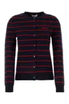 Miu Miu Wool Cardigan 38 In Stripped