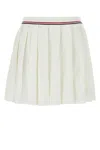 Miu Miu Stretch Terry Fabric Skirt In White