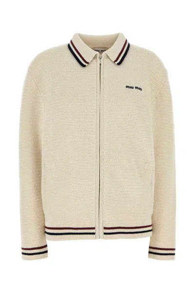 Miu Miu Knitwear In Neutral