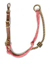 Miu Miu Women Tamaris Leather Cord And Metal Trick Keyring In Multi