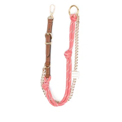 Miu Miu Knotted Chain Keyring In Pink
