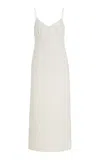 Miu Miu Lace-detailed Linen-cotton Midi Dress
