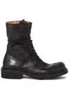 Miu Miu Calfskin Cap-toe Combat Boots In Black