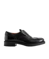 Miu Miu Lace-up Leather Brogues In Black