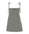Miu Miu Blackwhite Checked Mini Dress