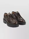 Miu Miu Lace-up Shoes Featuring Chunky Sole In Brown
