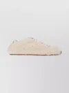 Miu Miu Lace-up Shoes With Faux Fur Texture In Neutral