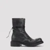 Miu Miu Leather Ankle Boots Block Heel In Black