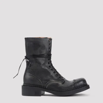 MIU MIU LACED ANKLE BOOTS