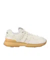 Miu Miu Denim Lace-up Sneakers In White