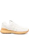 Miu Miu Denim Lace-up Sneakers In White
