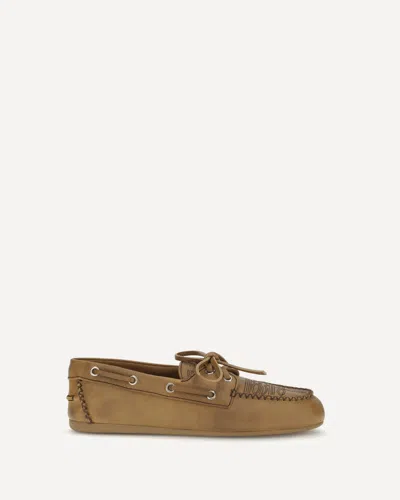 Miu Miu Lace-up Loaferslace-up Loafers In Brown