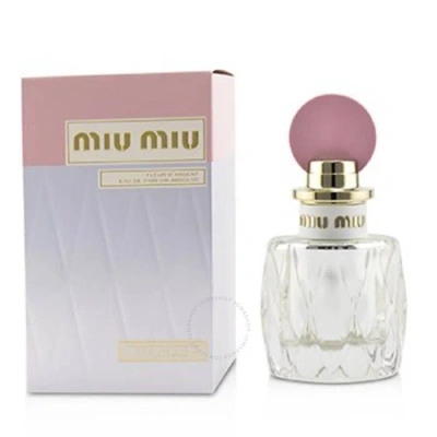 Miu Miu Ladies Fleur D'argent Edp Spray 1.7 oz Fragrances 3614225296840 In White