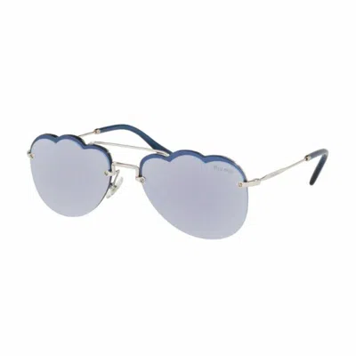 Miu Miu Ladies' Sunglasses  Mu56us-1bc17858  58 Mm Gbby2 In Blue