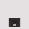 Miu Miu Lamb Leather Cardholder In Black