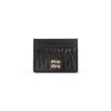 Miu Miu Lamb Leather Cardholder In Black